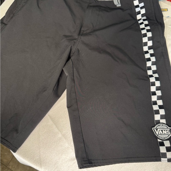 Vans Black Athletic Checkered Shorts - Picture 1 of 8